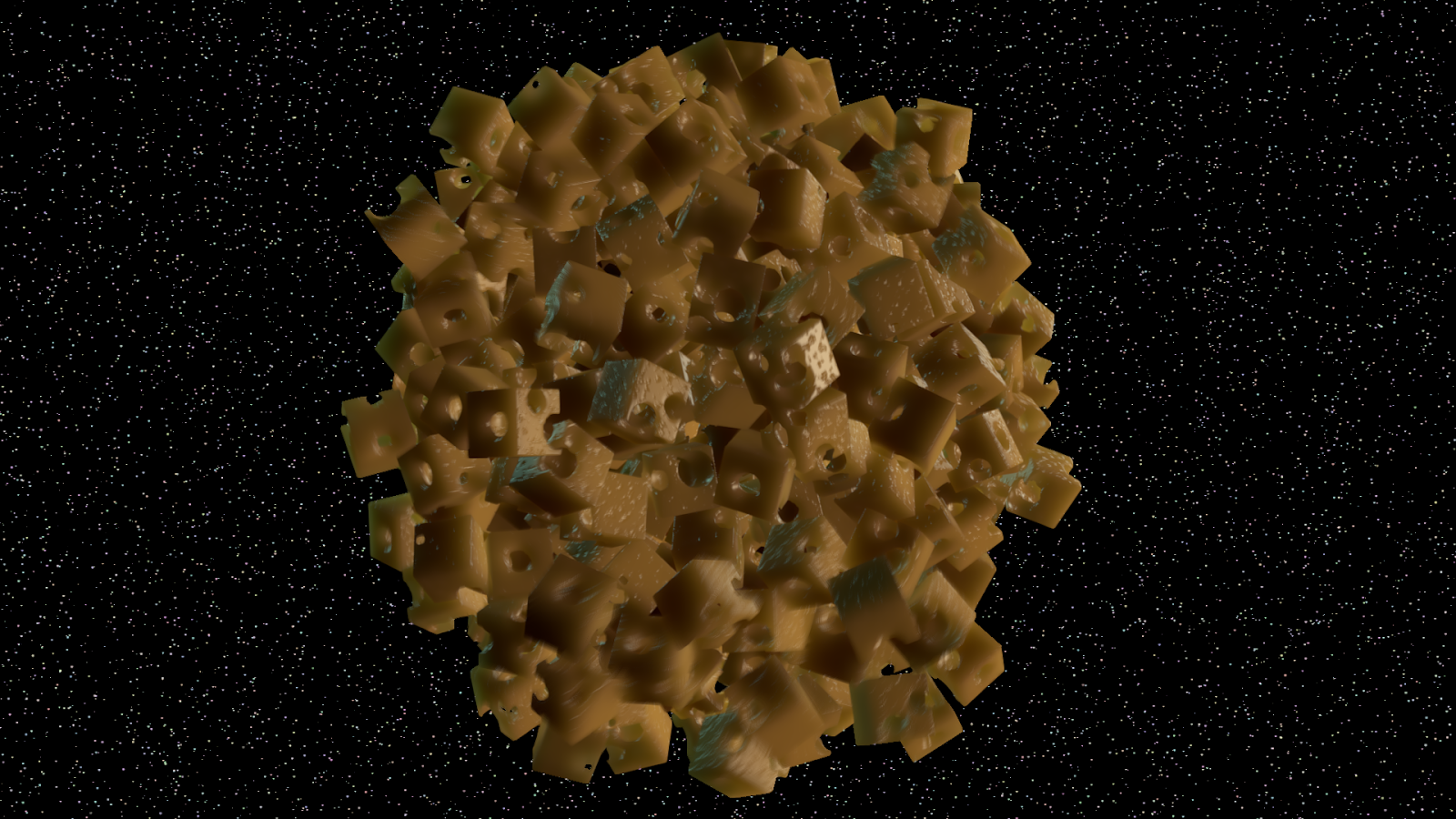 Gravity cheese cube planet