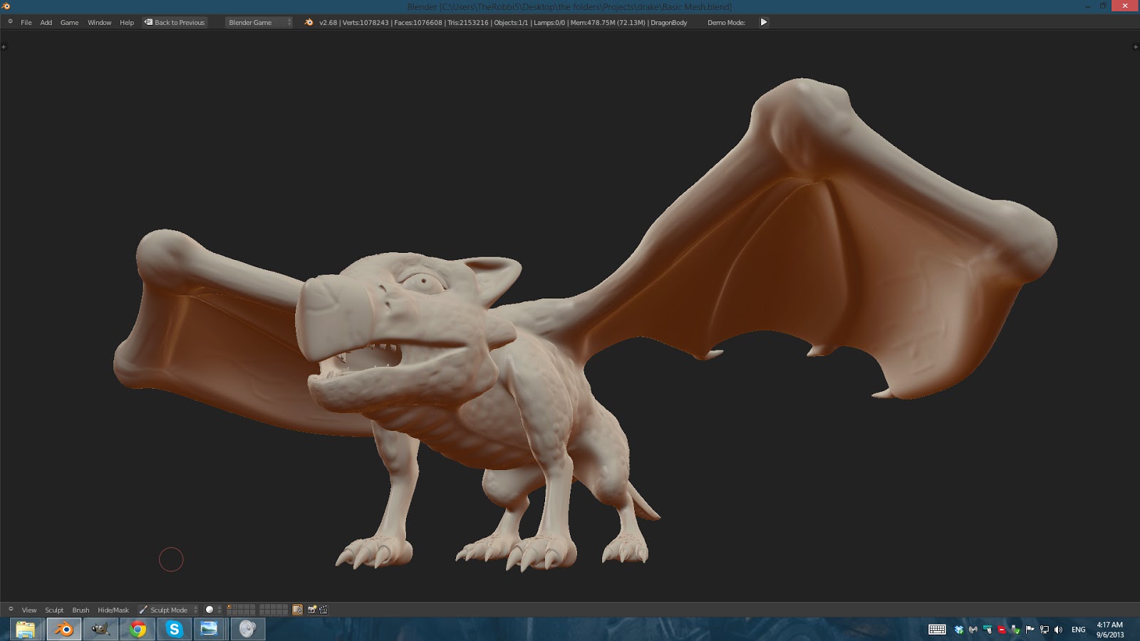 Dragon Sculpt Blender Screenshot