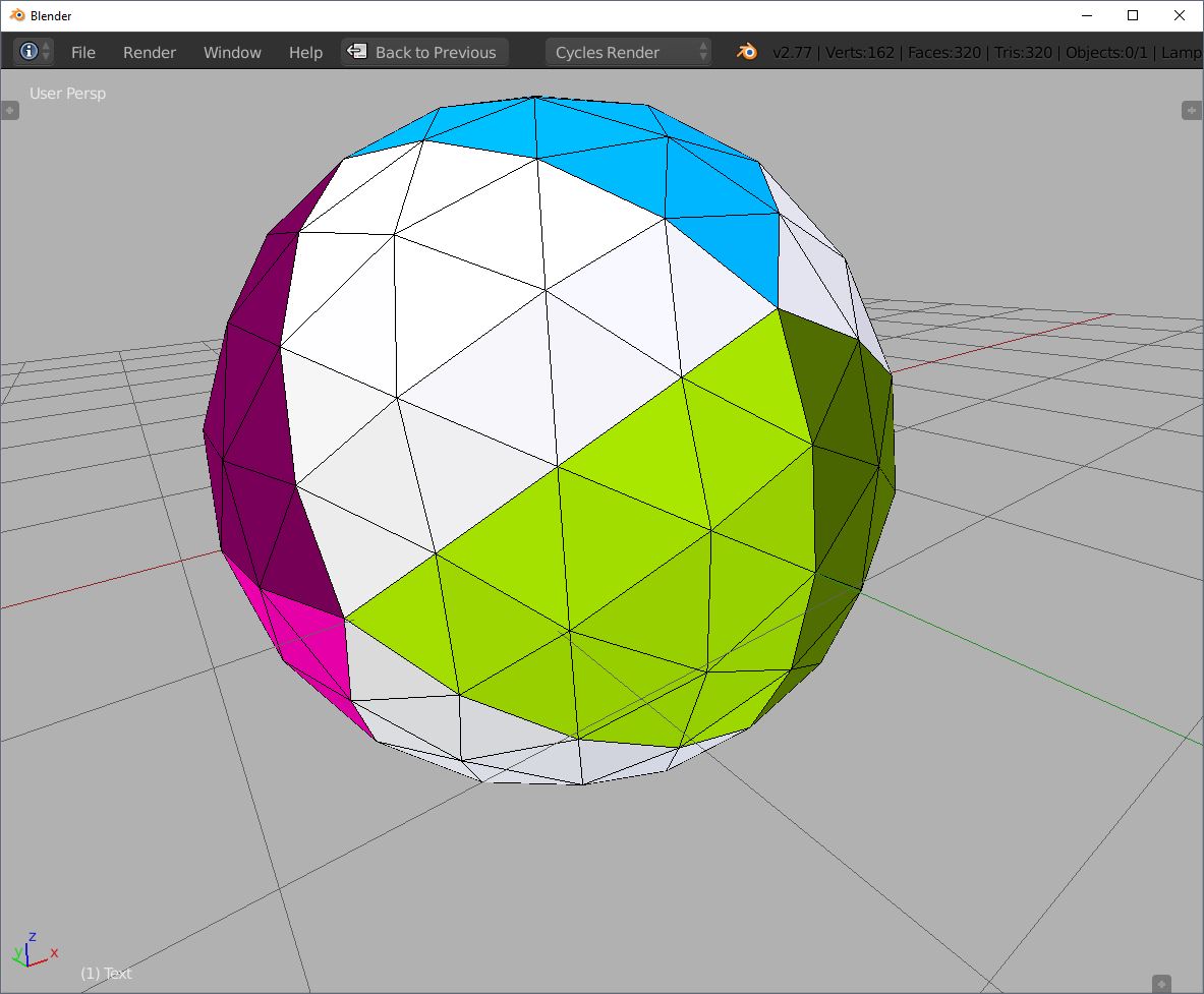 icosahedron blender icosphere subdivision
