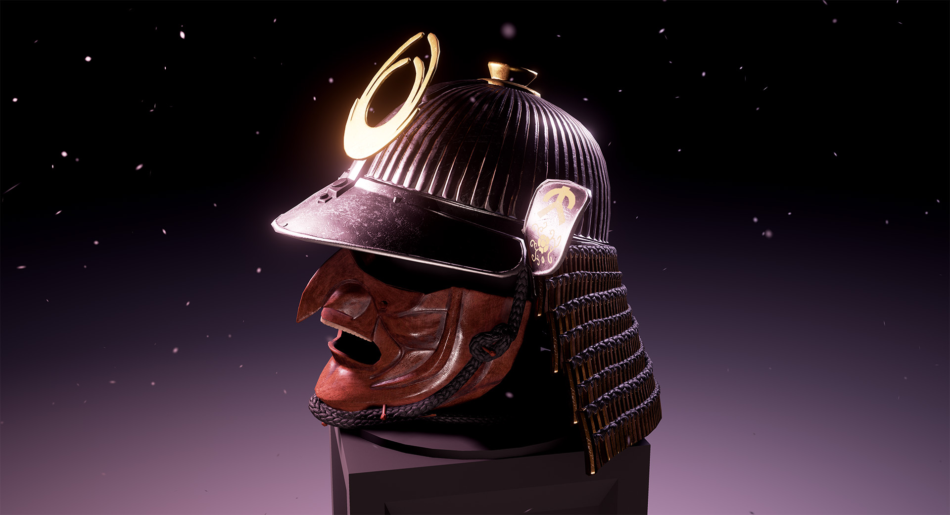 pbr kabuto samurai helmet unreal engine 4 render screenshot
